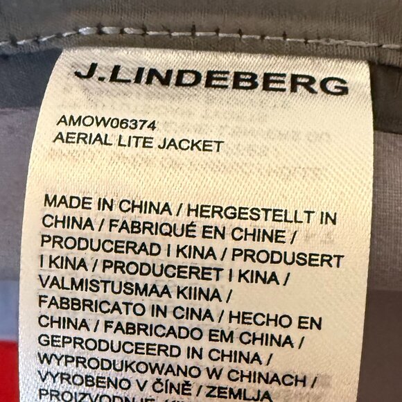 J. Lindeberg Men’s Golf Jacket Rain Windbreaker Small Red TX Shield Aerial Lite - Picture 11 of 11